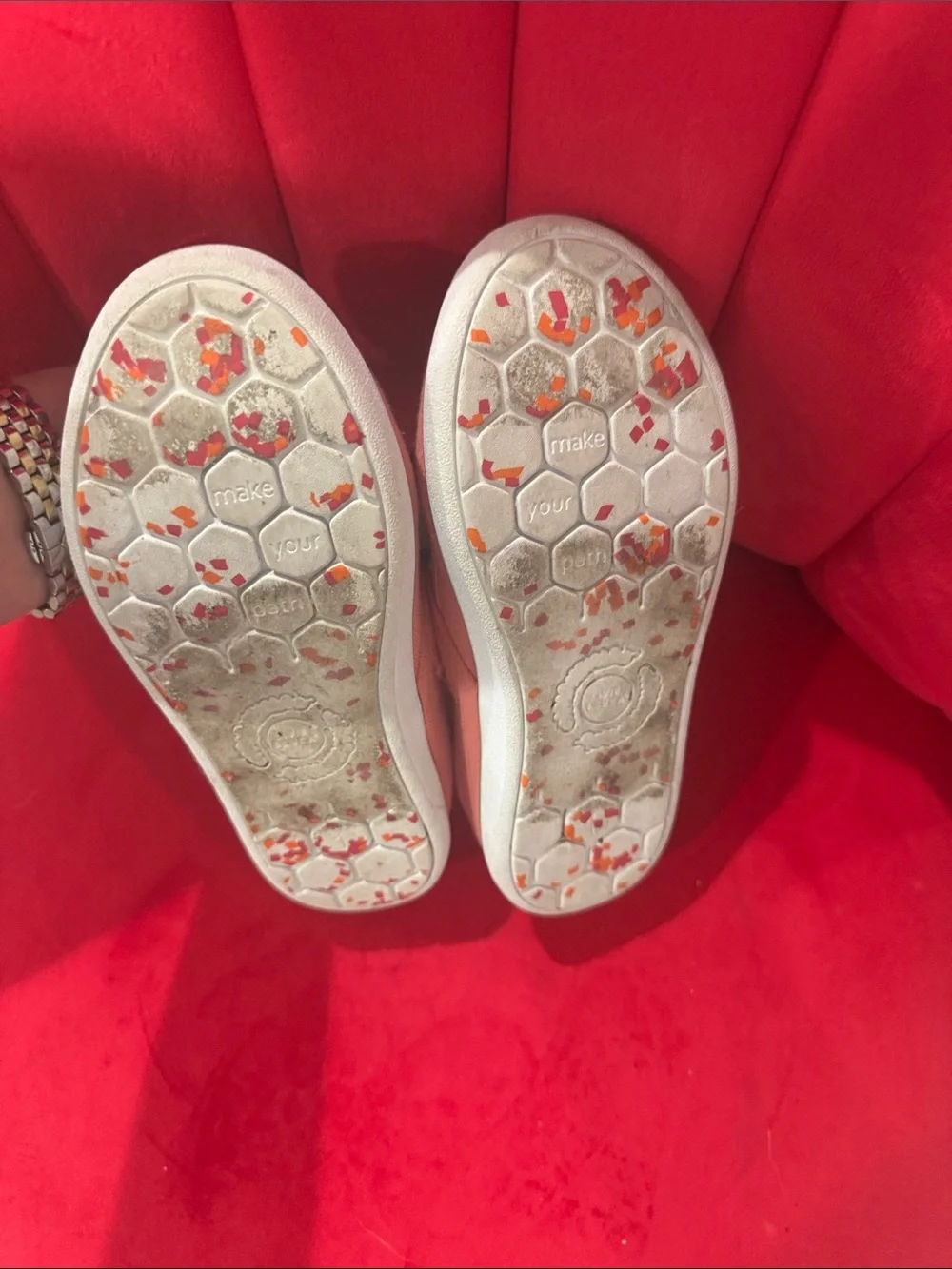Barely worn Livie & Luca Coral Pink Mary Jane Canvas Shoes